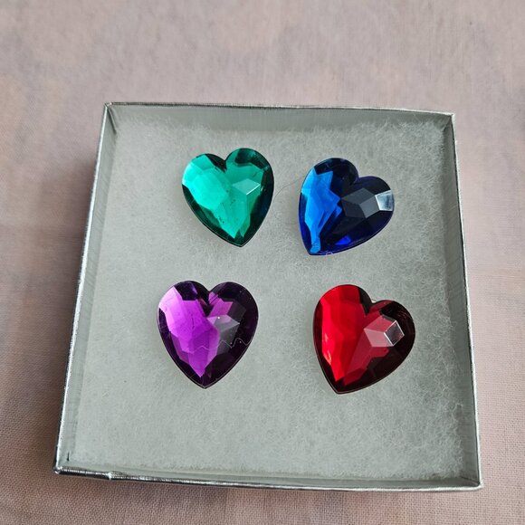 Four Heart Shaped Button Covers - Picture 2 of 4